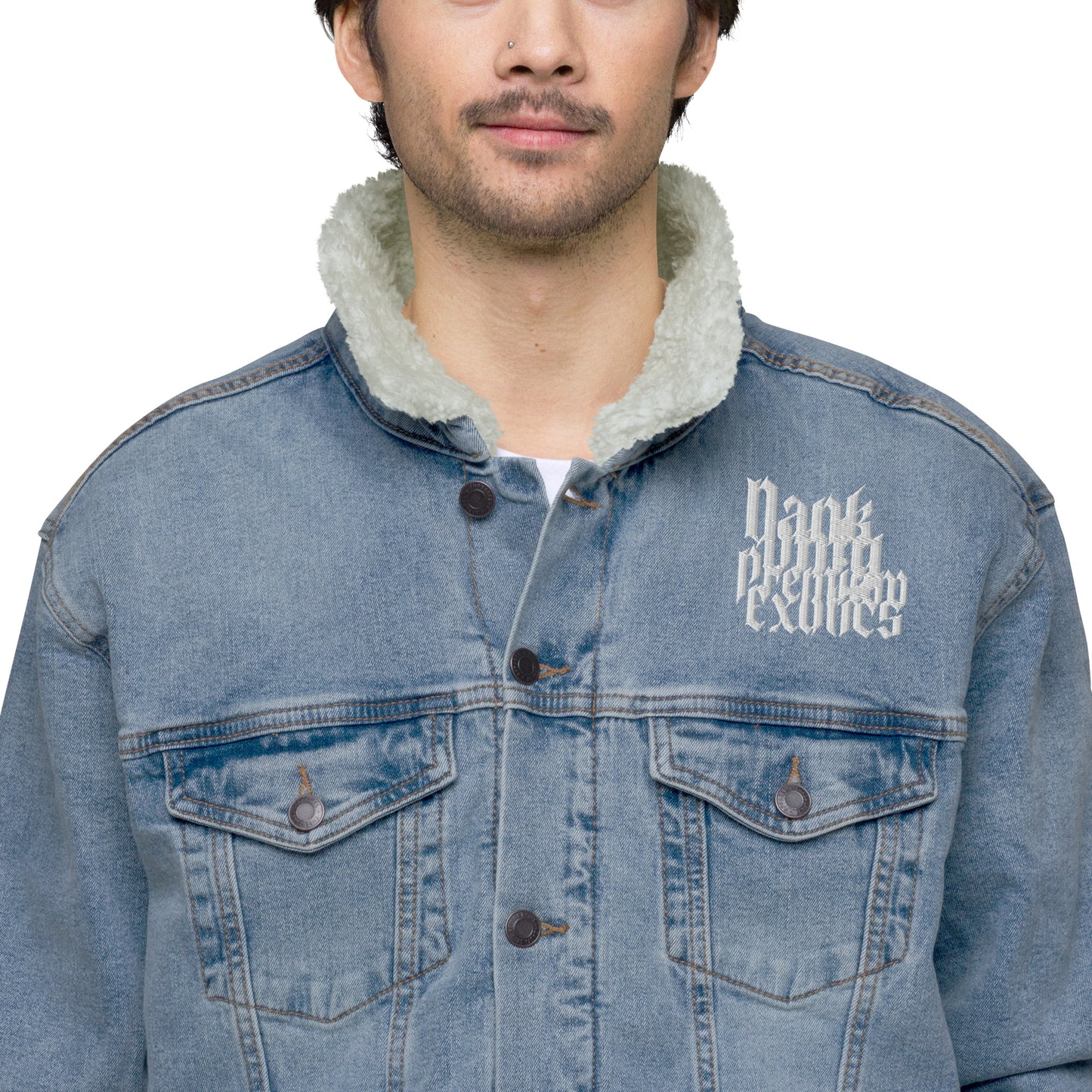 The Dope Dealers Unisex denim sherpa jacket