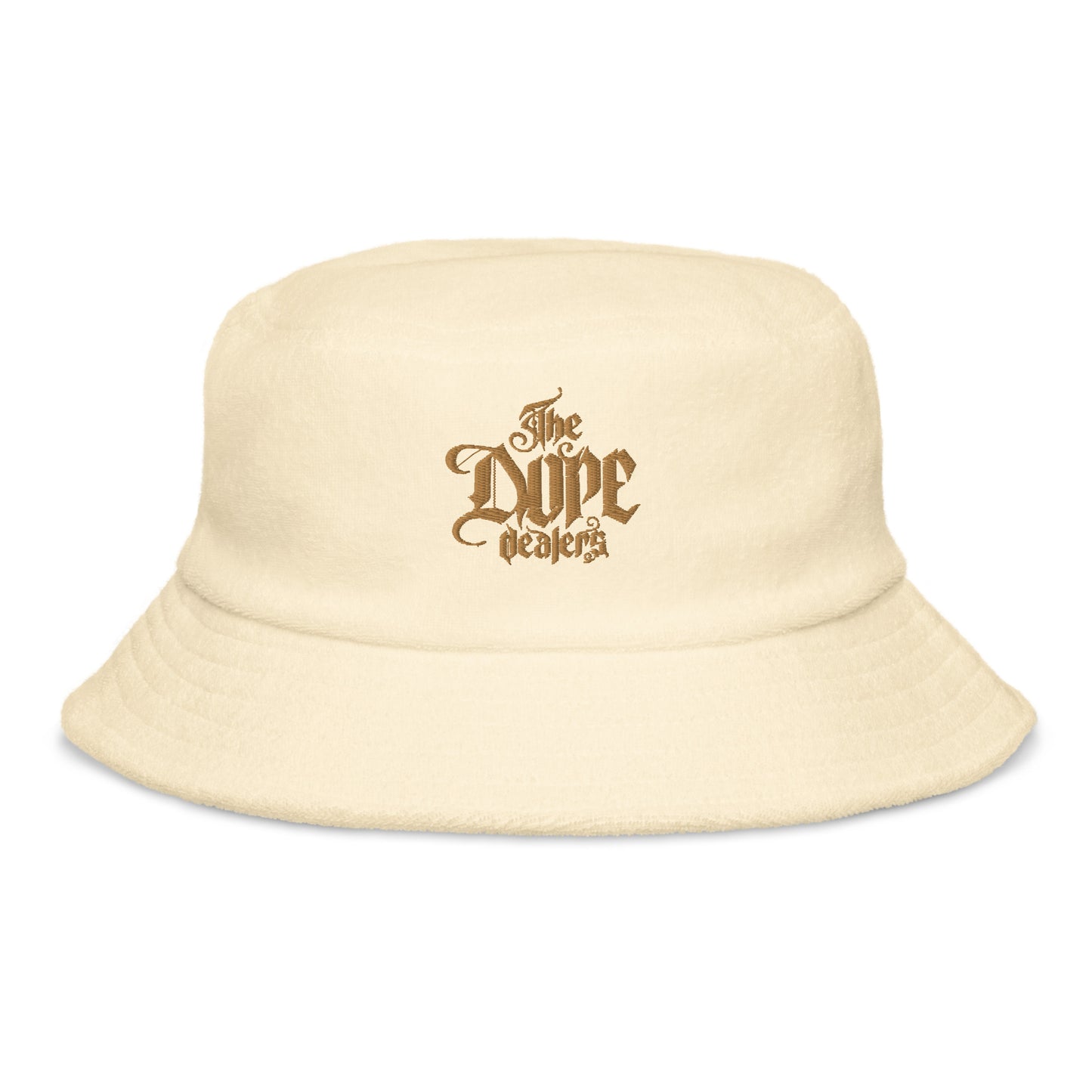 The Dope Dealers Yellow terry cloth bucket hat