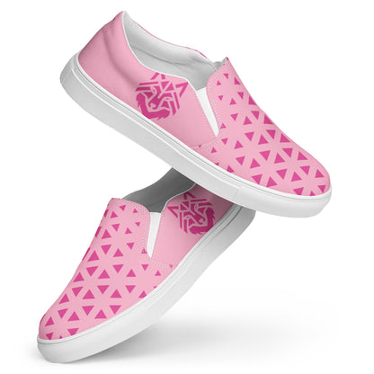 Pink Wolf slip-on canvas shoes