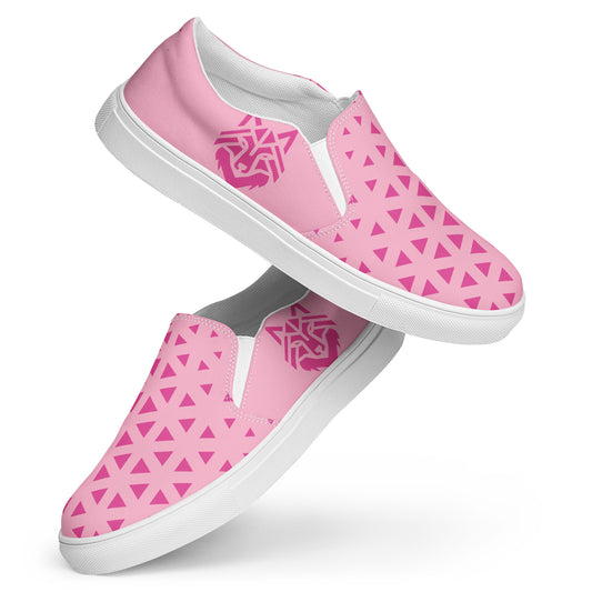 Pink Wolf slip-on canvas shoes