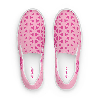 Pink Wolf slip-on canvas shoes