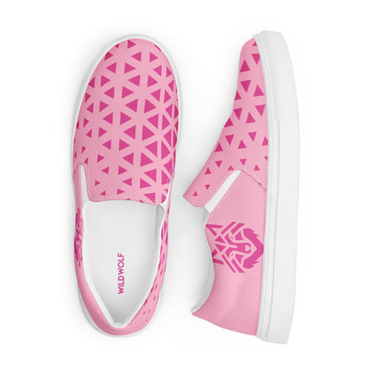 Pink Wolf slip-on canvas shoes