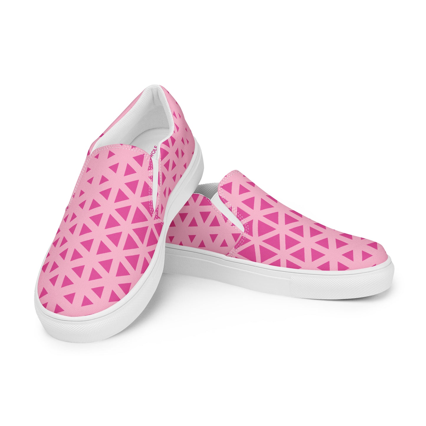 Pink Wolf slip-on canvas shoes