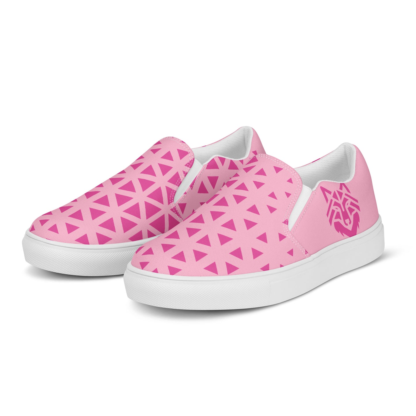 Pink Wolf slip-on canvas shoes