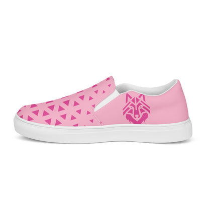 Pink Wolf slip-on canvas shoes