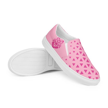 Pink Wolf slip-on canvas shoes