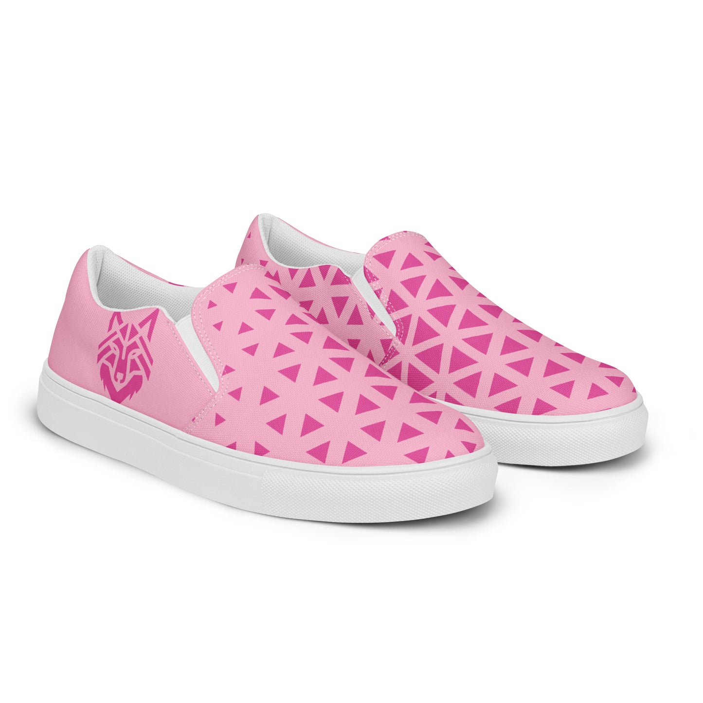 Pink Wolf slip-on canvas shoes