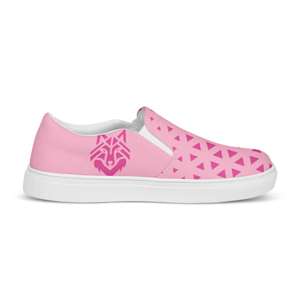 Pink Wolf slip-on canvas shoes