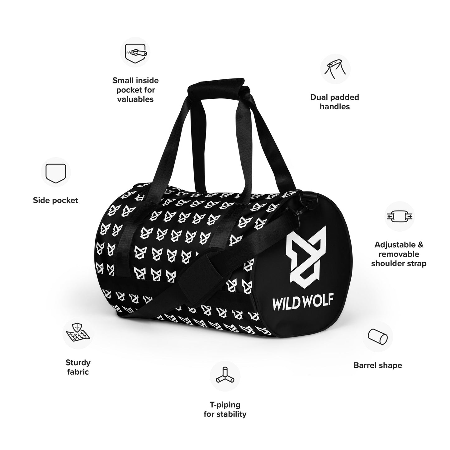 WWN All - over print gym bag - Wild Wolf Nutrition