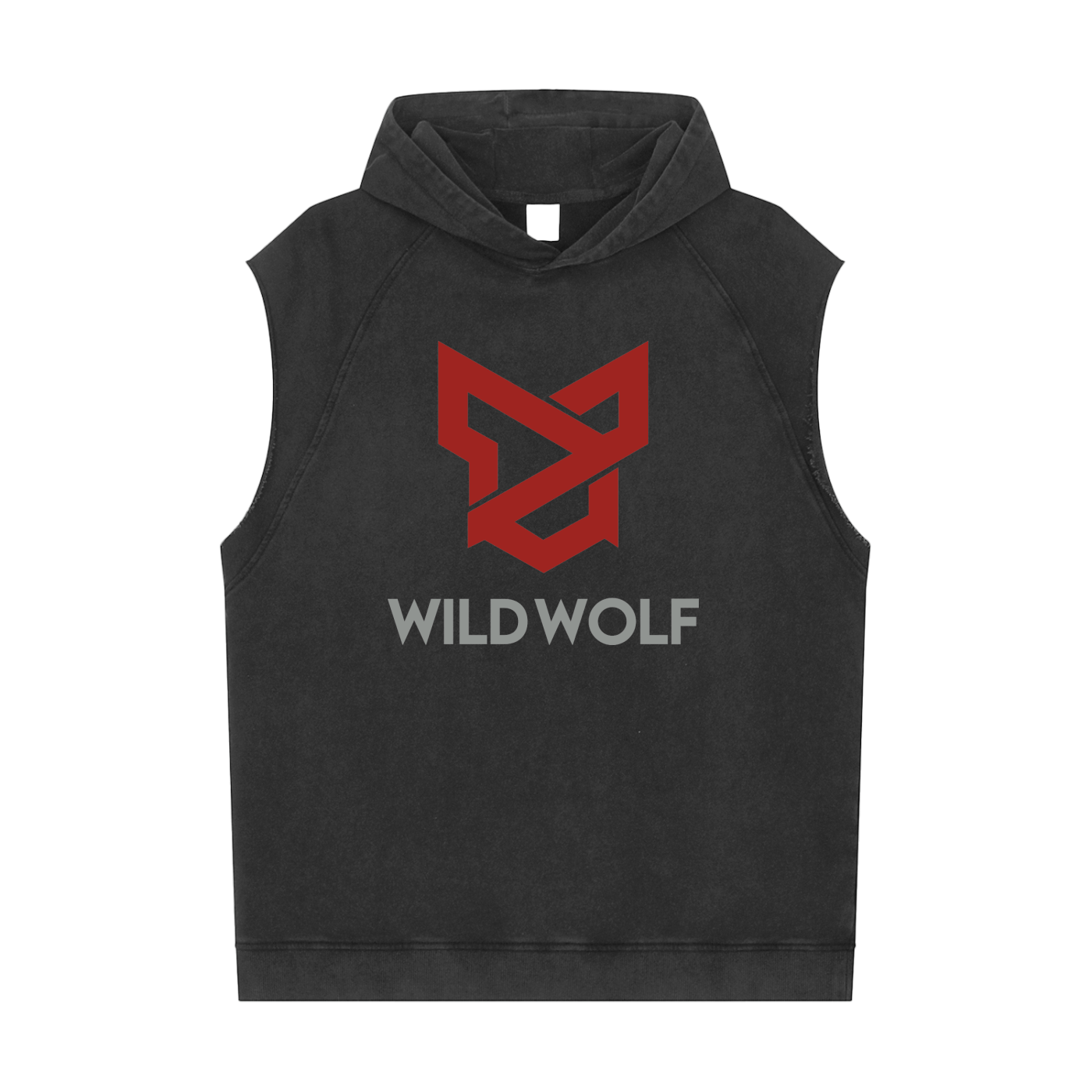 WWN Snow Washed Sleeveless Hoodie - Wild Wolf Nutrition