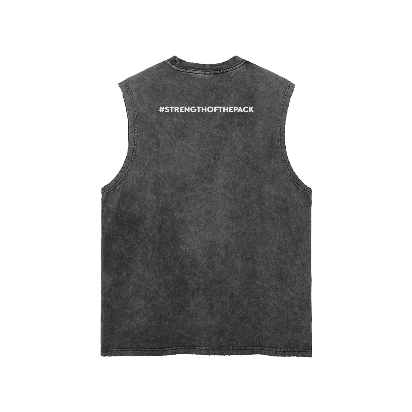 WWN Unisex Snow Washed Frayed Hem Tank Top - Wild Wolf Nutrition